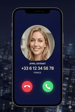 iPhone showing friend calling