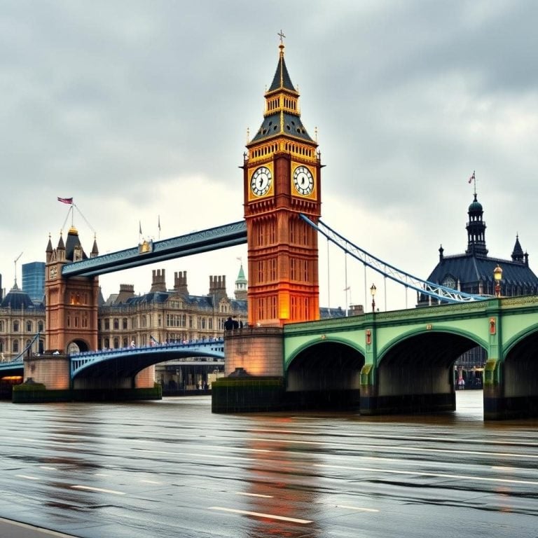 Big Ben and Westminster Bridge reflection